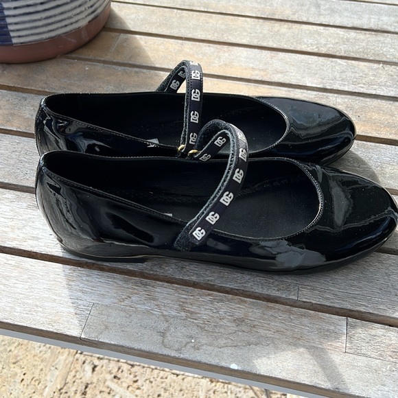 Dolce & Gabbana Black Patent Ballet Flats Shoes 38 - Picture 5 of 9